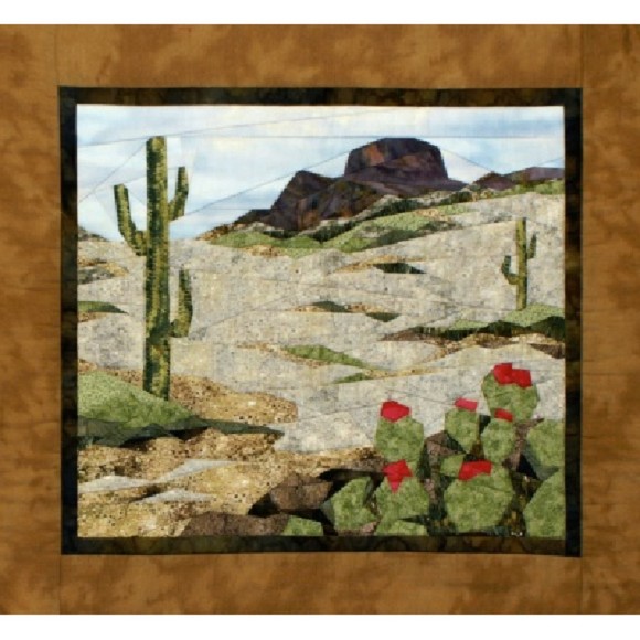 England Design Studio - Southwest Splendor Landscape Art Quilt - Size 19" x 17" - Picture 2 of 5